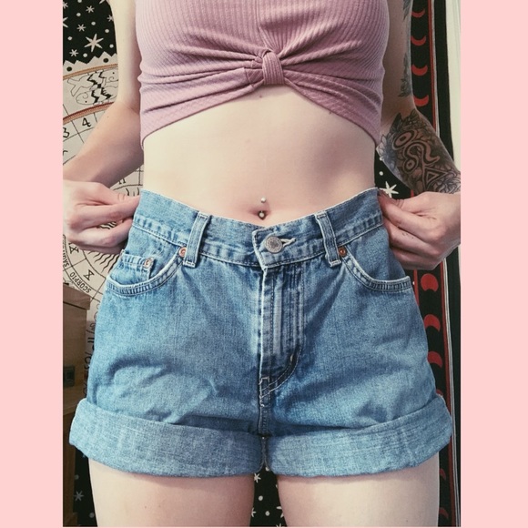 High waisted lucky brand mom jean shorts - Picture 3 of 4